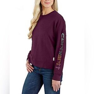 Purple Carhartt Crewneck Sweatshirt